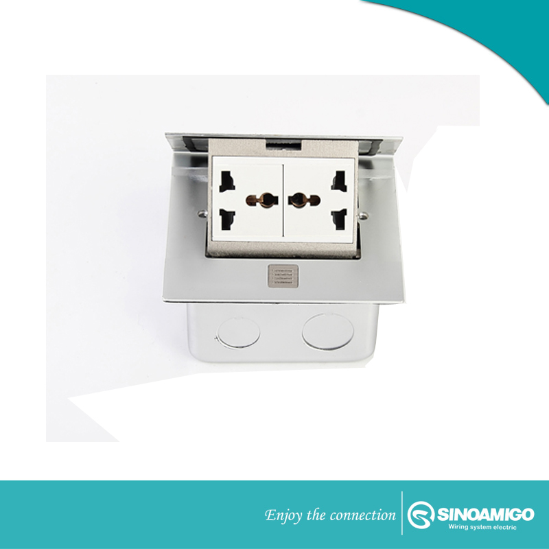 Ổ cắm âm sàn sino amigo SPU-1SE mầu bạc chính hãng