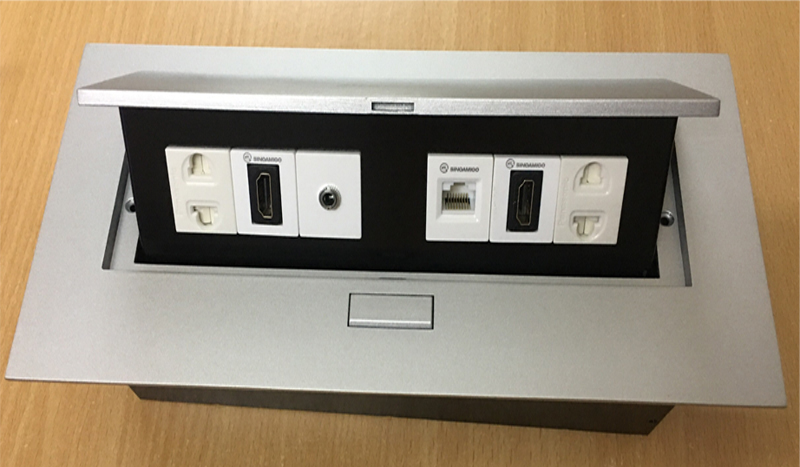 Ổ cắm âm bàn sinoamigo STS-212SE mầu bạc