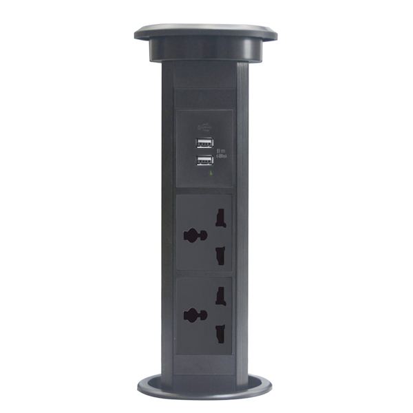 Ổ cắm điện âm bàn cao cấp SInoamigo SMT-2 mở nắp Bằng điện
