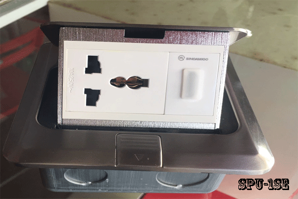 Ổ cắm âm sàn sino amigo SPU-1SE mầu bạc chính hãng
