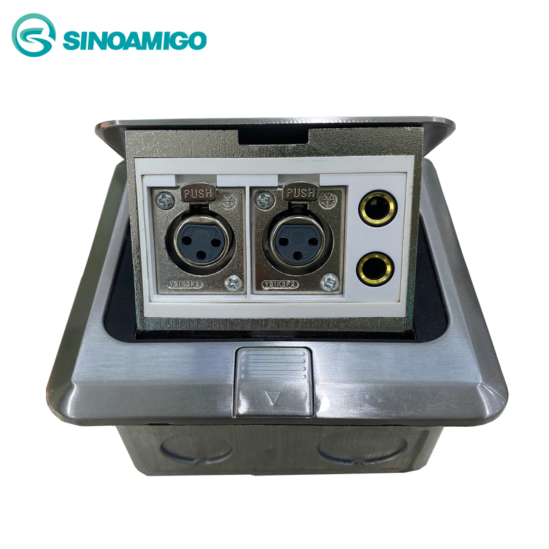 Ổ cắm âm sàn sinoamigo SPU-1SE mầu bạc chính hãng
