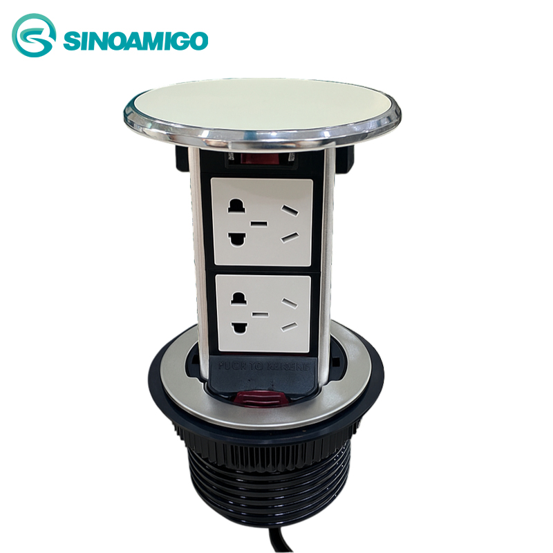 Hộp ổ cắm điện âm bàn đảo sinoamigo STP-1SW-2 màu vàng