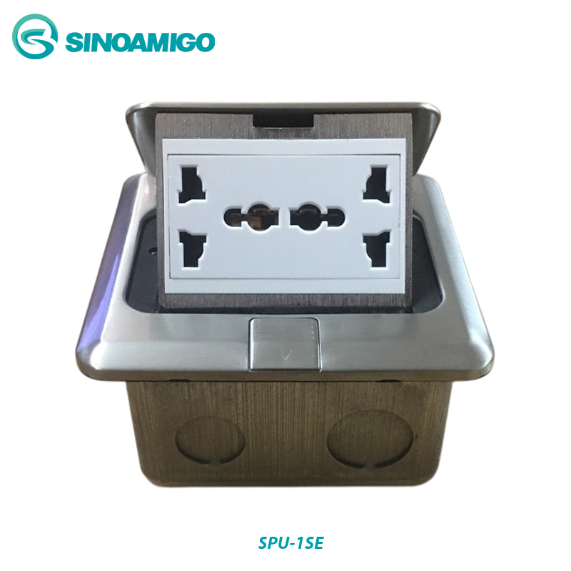 Ổ cắm &acirc;m s&agrave;n sinoamigo SPU-1SE mầu bạc ch&iacute;nh h&atilde;ng