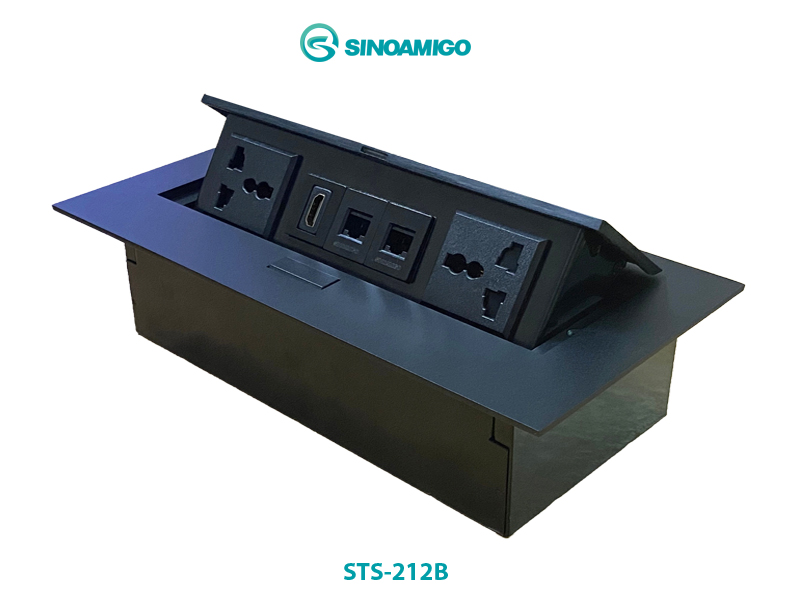 Hộp ổ cắm &acirc;m b&agrave;n cao cấp STS-212B ch&iacute;nh h&atilde;ng sinoamigo