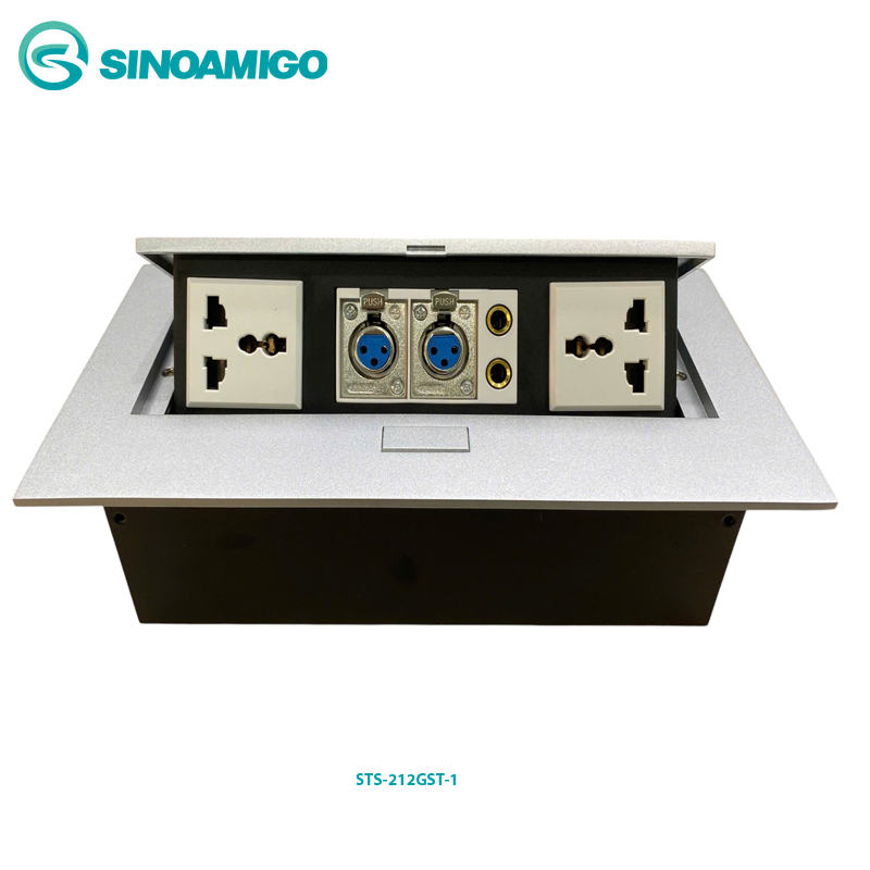 Hộp ổ điện âm bàn sinoamigo STS-212GST-1 cao cấp chính hãng với 5 thiết bị gồm những biến thể sau