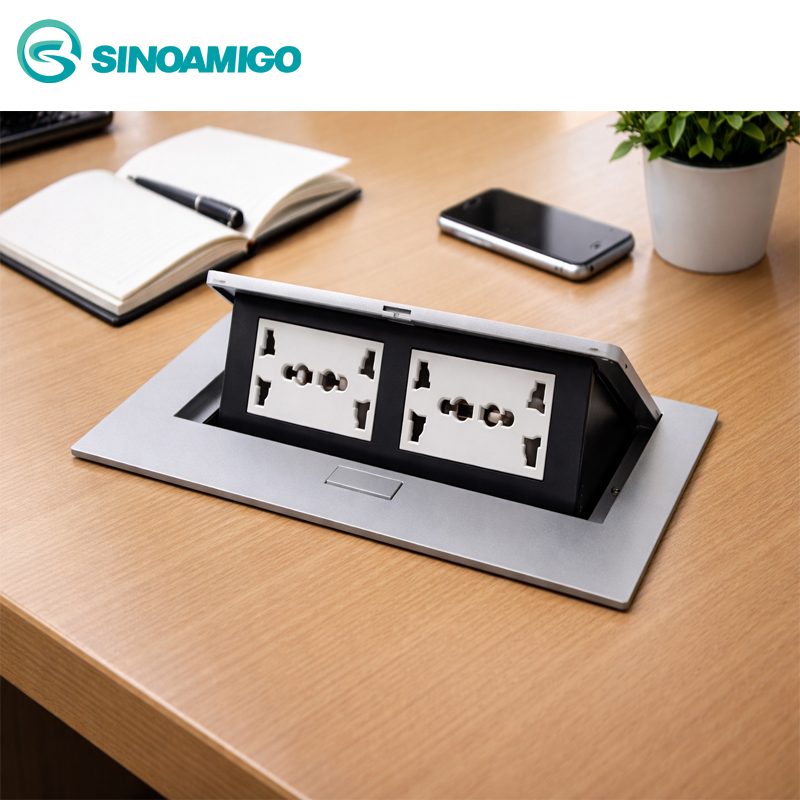 Hộp ổ điện &acirc;m b&agrave;n cao cấp sinoamigo STS-212GST-2 ch&iacute;nh h&atilde;ng