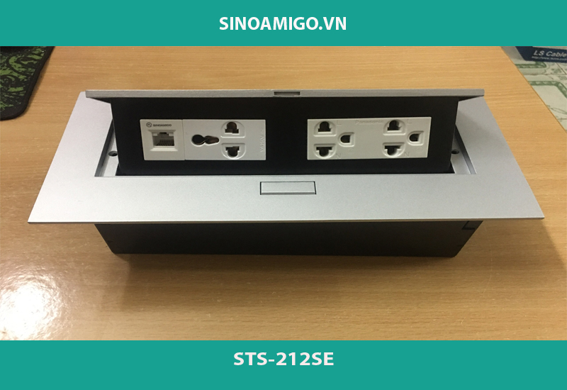 Ổ cắm âm bàn sinoamigo STS-212SE mầu bạc