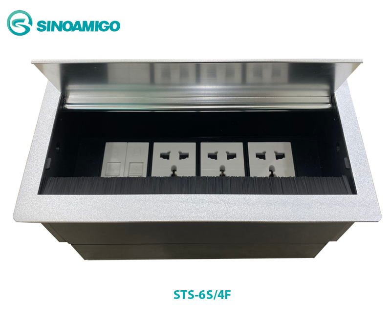 Hộp ổ điện âm bàn sinoamigo STS-6S/f4 cao cấp hàng chính hãng