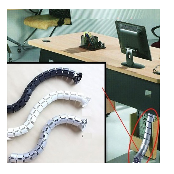 Ống bó dây dạng khớp nối lắp lắp dưới bàn làm việc Ugreen 30188 dài 1.5m