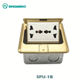 Bộ ổ cắm mạng âm sàn sinoamigo SPU-1B2R gồm ( 2 ổ cắm mạng) cao cấp mầu bạc lắp sàn nhà