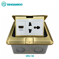 Hộp ổ cắm âm sàn câo cấp sinoamigo SPU-1B bằng đồng