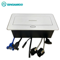 Hộp ổ cắm điện âm bàn sinoamigo STS-201GST-S màu bạc chính  hãng cao cấp