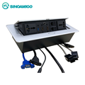 Hộp ổ cắm điện âm bàn sinoamigo STS-201GST-S màu bạc chính  hãng cao cấp