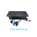 Hộp ổ điện âm bàn đa năng Sinoamigo STS-201GST-B màu đen cao cấp