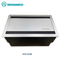 Hộp ổ điện âm bàn sinoamigo STS-7S/4F nắp lật 2 bên cao cấp mầu bạc
