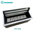 Hộp ổ điện âm bàn sinoamigo STS-7S/6F gồm 12 moduels lật hai bên hàng câo cấp thích hợp cho phòng họp lớn
