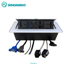 Hộp Ổ Cắm Điện Âm Bàn Sinoamigo STS-201GST-S Màu Bạc - Giải Pháp Kết Nối Cao Cấp Cho Không Gian Hiện Đại