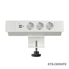 Bộ ổ cắm điện trên mặt bàn sinoamigo STS-C60WF6 cao cấp