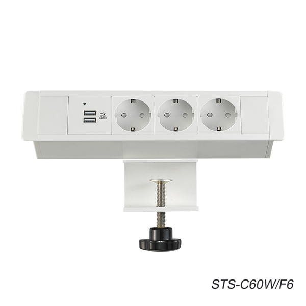 Bộ ổ cắm điện trên mặt bàn sinoamigo STS-C60WF6 cao cấp
