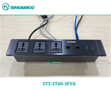 Hộp ổ điện âm bàn cao cấp sinoamigo STS-ST60-3F5G chính hãng
