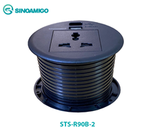 Hộp ổ điện âm bàn sinoamigo STS-R90B-2 mâu đen cao cấp