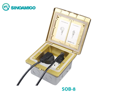 Hộp ổ điện âm sàn sinoamigo SOB-8 chính hãng hỗ trợ chống nước IP55