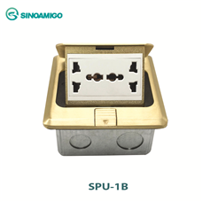 Hộp ổ cắm âm sàn câo cấp sinoamigo SPU-1B bằng đồng