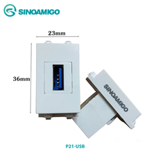 ổ Cắm USB 3.0 dữ liệu âm tường sinoamigo mã P21-USB data chinh hãng